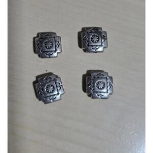 Southwest Cross Concho Spacer Beads 4 Each 10mm